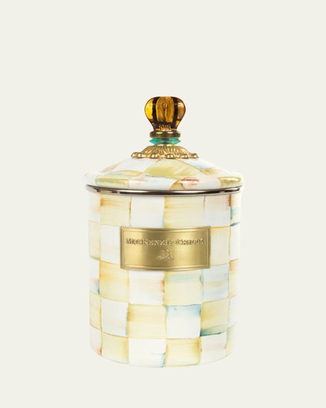 Parchment Check Medium Canister